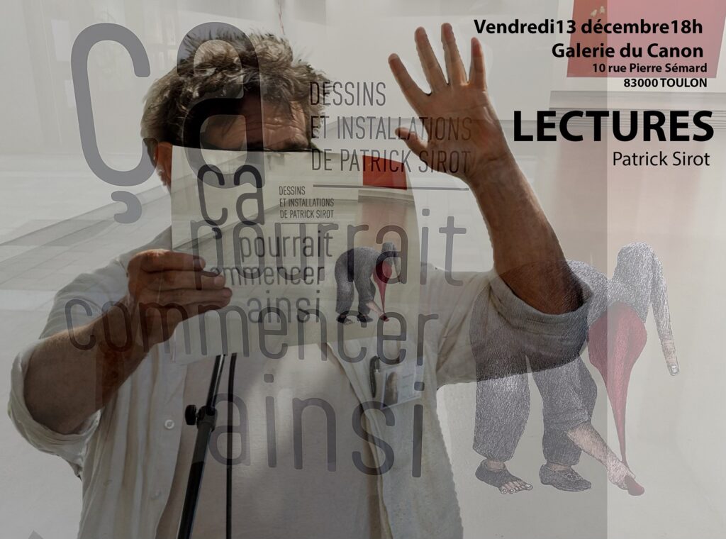 Visuel lecture de Patrick Sirot